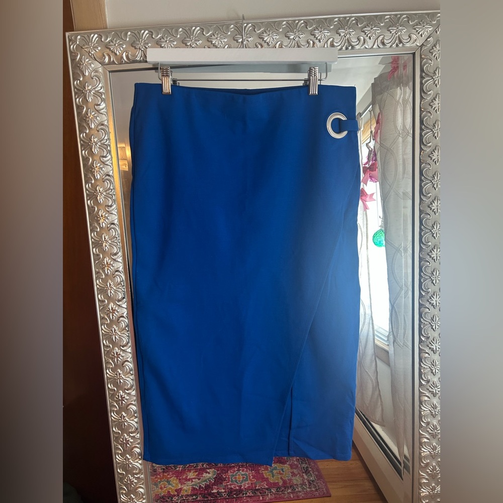 Topshop Blue Pencil Skirt